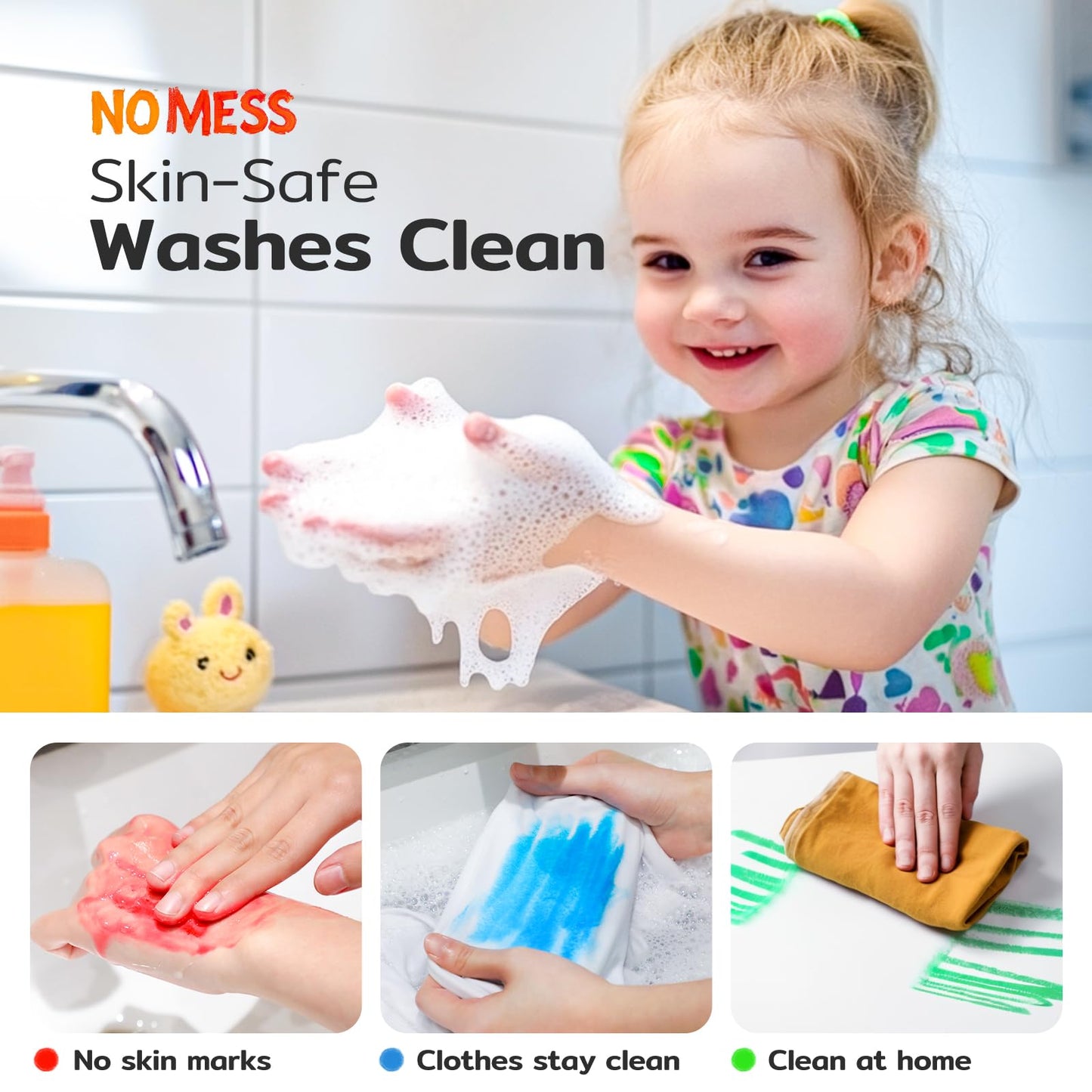12 Colors Tempera Paint Sticks, No Mess, Quick-Drying & Non-Toxic Art Supplies, Easy-Grip for Toddlers and Kids, Works Great on Paper, Wood, Glass, Canvas, Gifts for Drawing on Various Objects