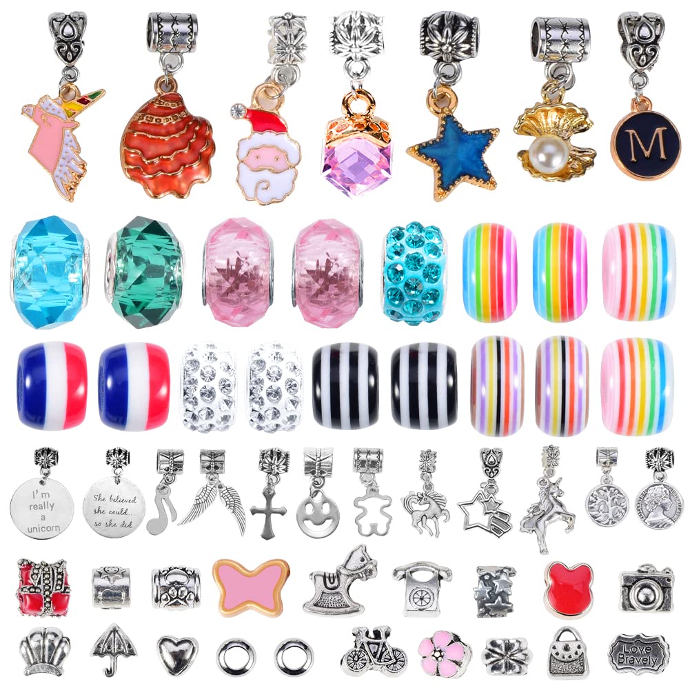 COO&KOO Charm Bracelet Making Kit, A Unicorn Girls Toy That Inspires Creativity and Imagination, Crafts for Girls Ages 8-12 with Jewelry Making Kit Perfect Gifts for 6 7 8 9 10 Girl Self-Expression!