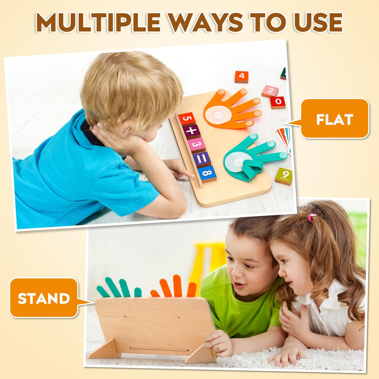 MOTREE Preschool Learning Toys for Toddlers 2-4, Educational Math manipulatives Number Counting Blocks for Kids, Montessori Toys for 3-5 Year Old Boys Girls Birthday Gifts
