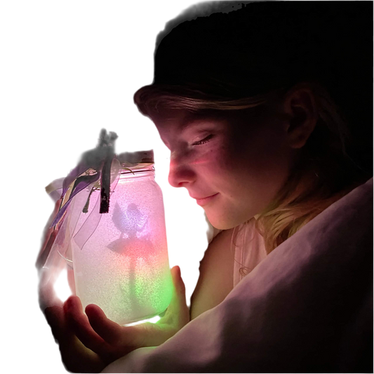 Hapinest DIY Fairy Lantern Night Light Kit, Fairy Lantern Craft Kit, Fairy Jar Glitter & Color-Changing Lights, Fairy Craft Arts Fairy Gifts for Girls, Fairy Toys for Girls Age 6-8 8-12 Years Old & Up