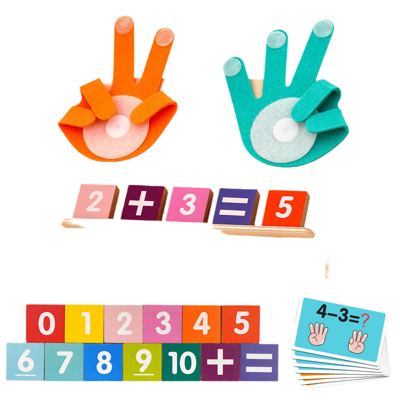 MOTREE Preschool Learning Toys for Toddlers 2-4, Educational Math manipulatives Number Counting Blocks for Kids, Montessori Toys for 3-5 Year Old Boys Girls Birthday Gifts