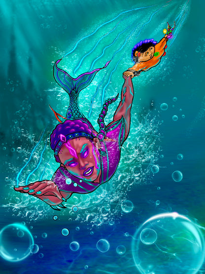 Phebee, Athena, and Sprinkle Rescue Lenticular Magnet 11 x 14 (Phebee, Sprinkle and the Underwater Kingdom)