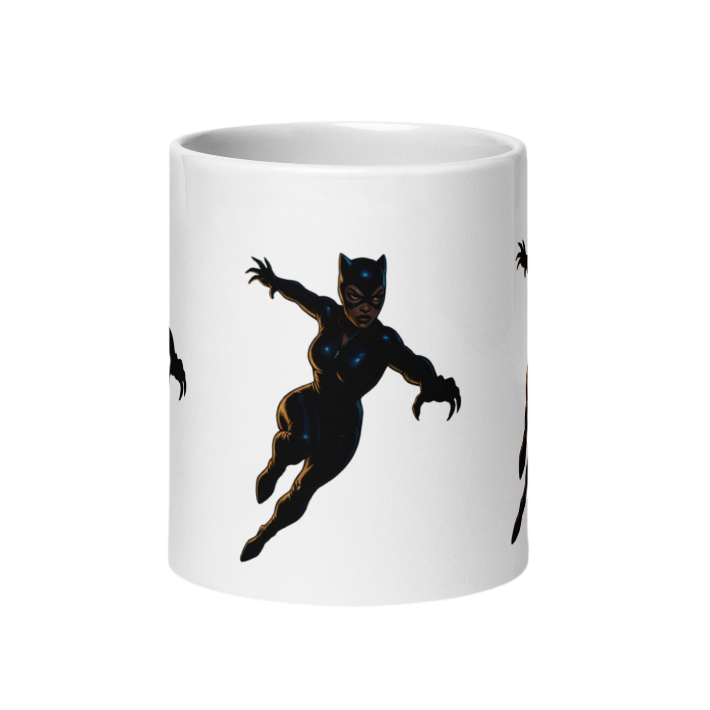 Cat Woman White glossy mug