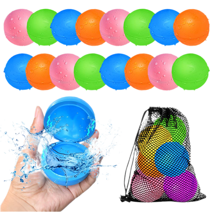 16Pcs Reusable Water Balloons for Kids, Pool Beach Water Toys for Boys and Girls, Summer Toy for Outdoor Games