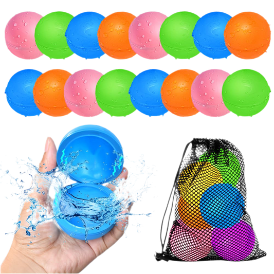 16Pcs Reusable Water Balloons for Kids, Pool Beach Water Toys for Boys and Girls, Summer Toy for Outdoor Games