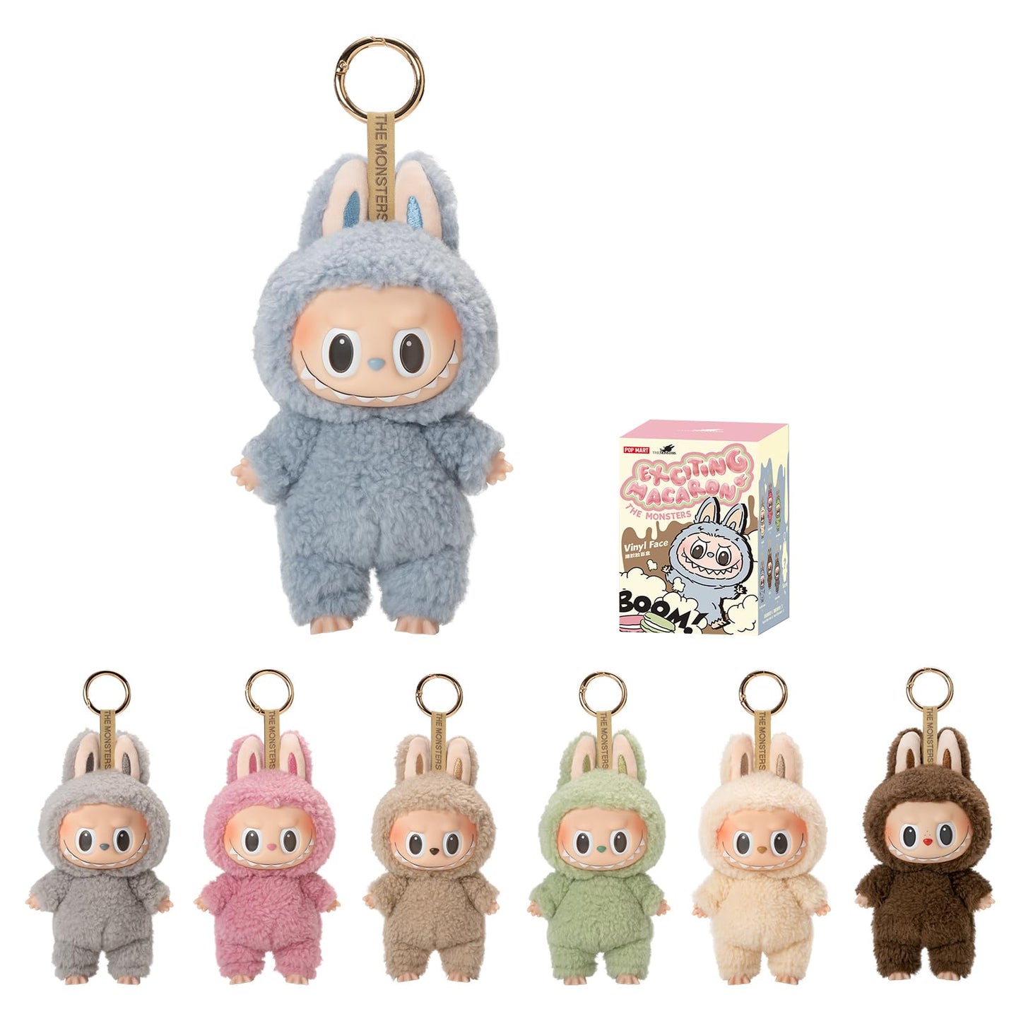 LABUBU POP MART The Monsters - Tasty Macarons Vinyl Face Blind Box, Random Design Action Figures Collectible Toys Home Decorations, Single Box