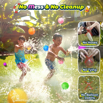 16Pcs Reusable Water Balloons for Kids, Pool Beach Water Toys for Boys and Girls, Summer Toy for Outdoor Games