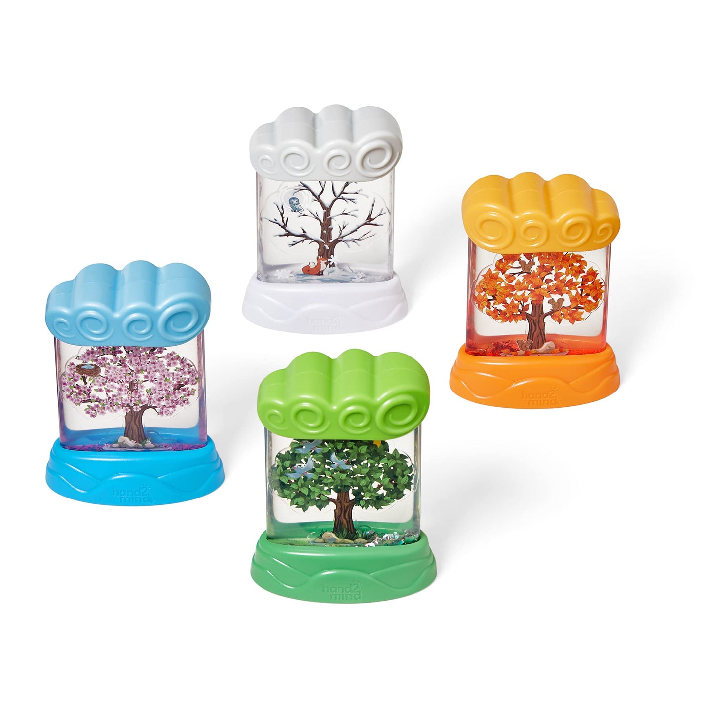 hand2mind Changing Seasons Sensory Tubes, Sensory Fidget Tubes, Learning Weather for Kids, Anxiety Calming Tools, Occupational Therapy Toys, Calm Down Corner Supplies (Set of 4) (95385)
