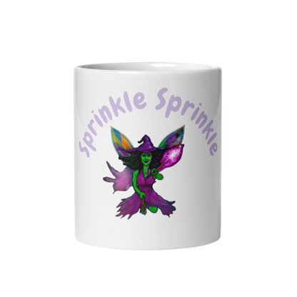 Sprinkle Sprinkle White glossy mug