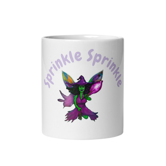 Sprinkle Sprinkle White glossy mug