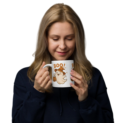 Halloween Ghost White glossy mug