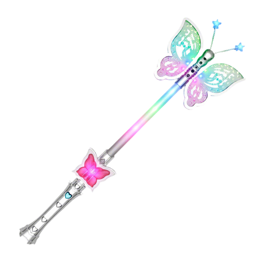 FlashingBlinkyLights Light Up LED Pretty Butterfly Fairy Wand for Girls