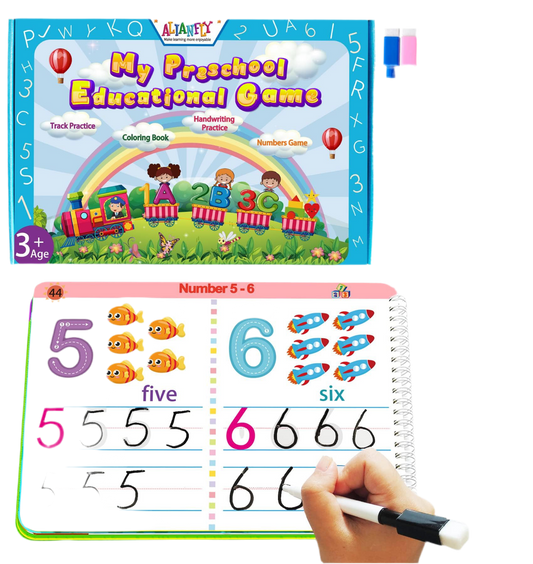 ALIANFLY Preschool Learning Activities Educational Workbook - Toddler Prek Montessori Handwriting Practice Activity Tracing Toys Busy Book for Kids, Autism Learning Materials and ABC Learning Book