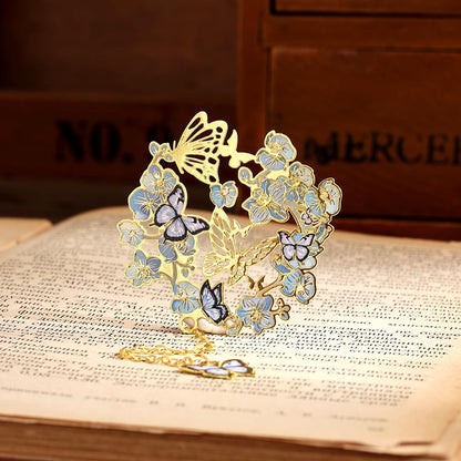 icceemee Butterfly Flower Theme Pretty Book Marks Set for Reading Women, Cute Book Markers for Writers, Kids, Teens, Men Readers, Reading Accessories Gifts for Book Lovers (Blue)