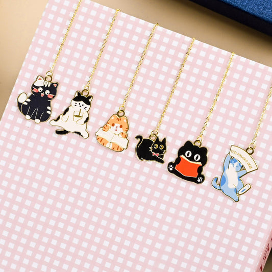 Black Cat Metal Bookmark with Cat Charm and Gift Box, Cat Lover Gifts, Book Lover Gifts, Kitty Bookmarks, Cat Themed Gifts, Gifts for Mothers Day, Teacher, Retirement, Graduation, Women, Reader