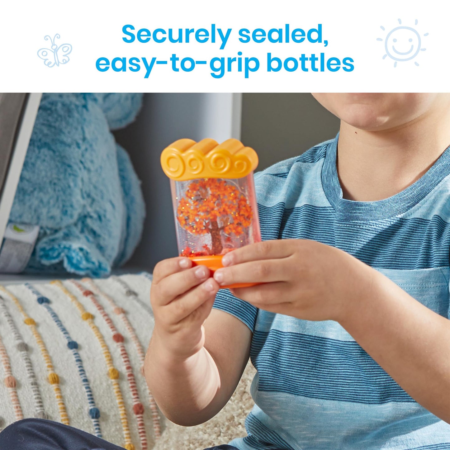 hand2mind Changing Seasons Sensory Tubes, Sensory Fidget Tubes, Learning Weather for Kids, Anxiety Calming Tools, Occupational Therapy Toys, Calm Down Corner Supplies (Set of 4) (95385)