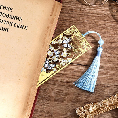 icceemee Butterfly Flower Theme Pretty Book Marks Set for Reading Women, Cute Book Markers for Writers, Kids, Teens, Men Readers, Reading Accessories Gifts for Book Lovers (Blue)