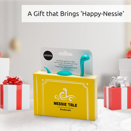 OTOTO Nessie Tale Book Mark - Turquoise Pagekeeper Bookmark - Unique Gifts for Readers, Women & Men - Pretty Lightweight Plastic Manga Bookmark for Girls, Boys, Kids