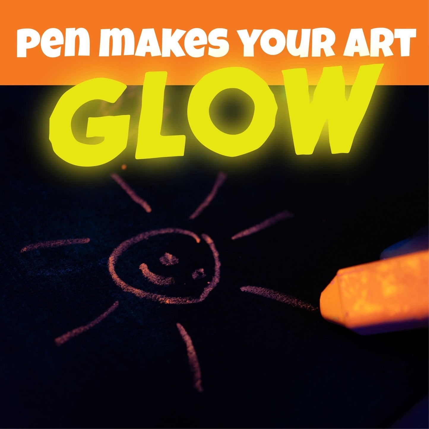 Chuckle & Roar - Glow Chawk! Toy- Outdoor Fun - Great on Any Hard Surface - Glows in the Dark at Night - Ages 4 and Up