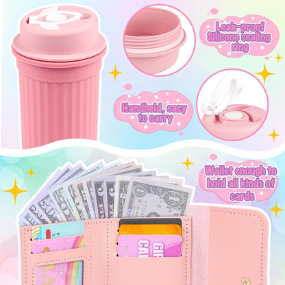 Oisacirg Play Purse for Little Girls, 32PCS Toddler Purse with Pretend Makeup for Kids, Princess Toys Includes Handbag, Phone, Wristwatch, Silk Scarf Kids Toy Purse Birthday Gift for Girls 3 4 5 6 +