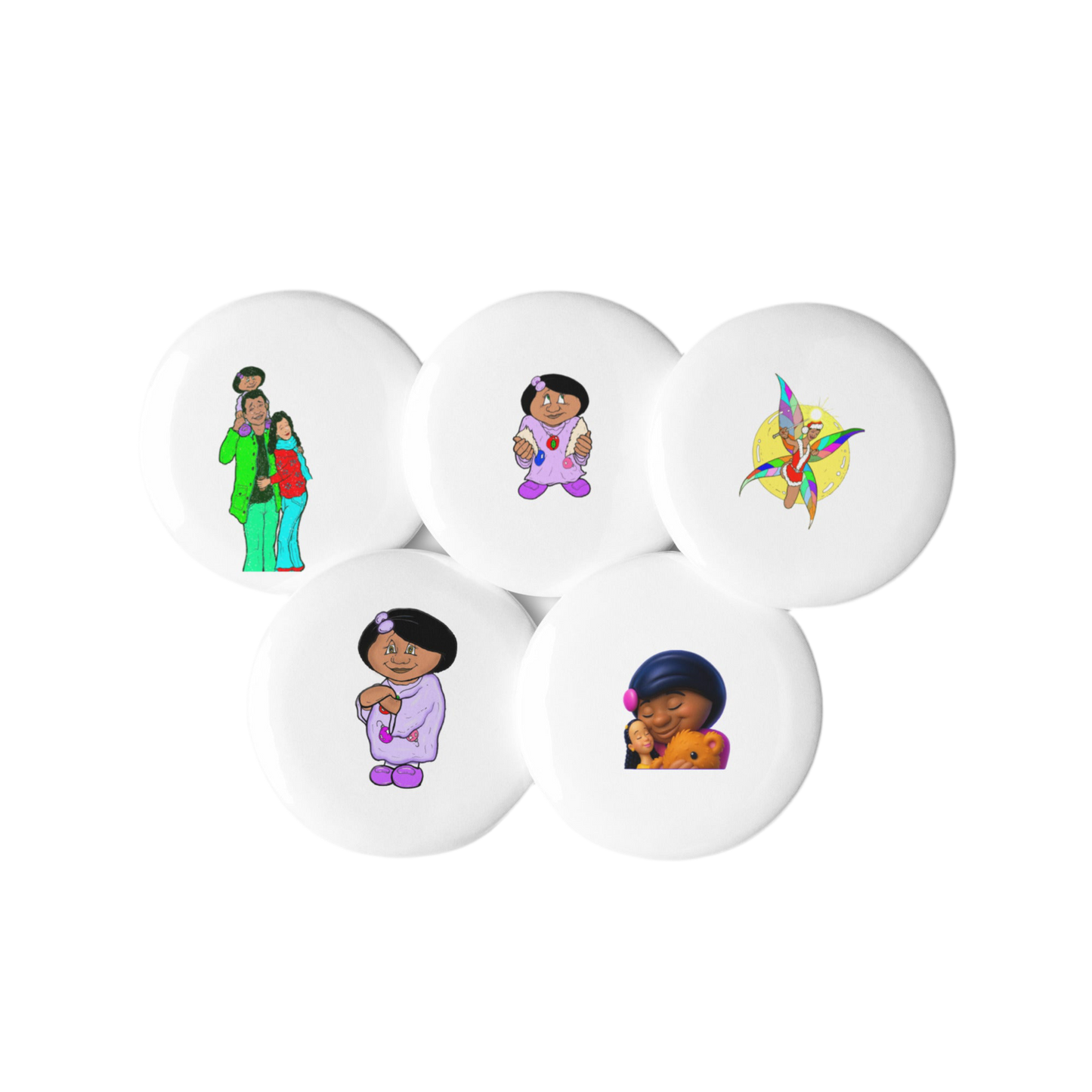 Phebee Variety Set of pin buttons