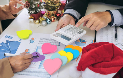 Heart Sticky Notes 3x3 in, 8 Pads, Super Cute Bright Color Strong Adhesive Post, Clean Removal, 82 Sheets/pad