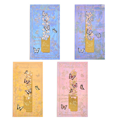 4pcs Metal Bookmarks, Butterfly Flower Theme Pretty Book Marks for Reading Women, Cute Book Markers for Writers, Kids, Teens, Men Readers, Reading Accessories Gifts for Book Lovers