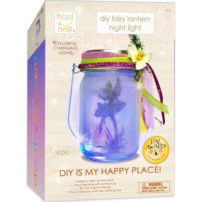 Hapinest DIY Fairy Lantern Night Light Kit, Fairy Lantern Craft Kit, Fairy Jar Glitter & Color-Changing Lights, Fairy Craft Arts Fairy Gifts for Girls, Fairy Toys for Girls Age 6-8 8-12 Years Old & Up