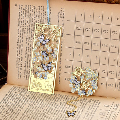 icceemee Butterfly Flower Theme Pretty Book Marks Set for Reading Women, Cute Book Markers for Writers, Kids, Teens, Men Readers, Reading Accessories Gifts for Book Lovers (Blue)