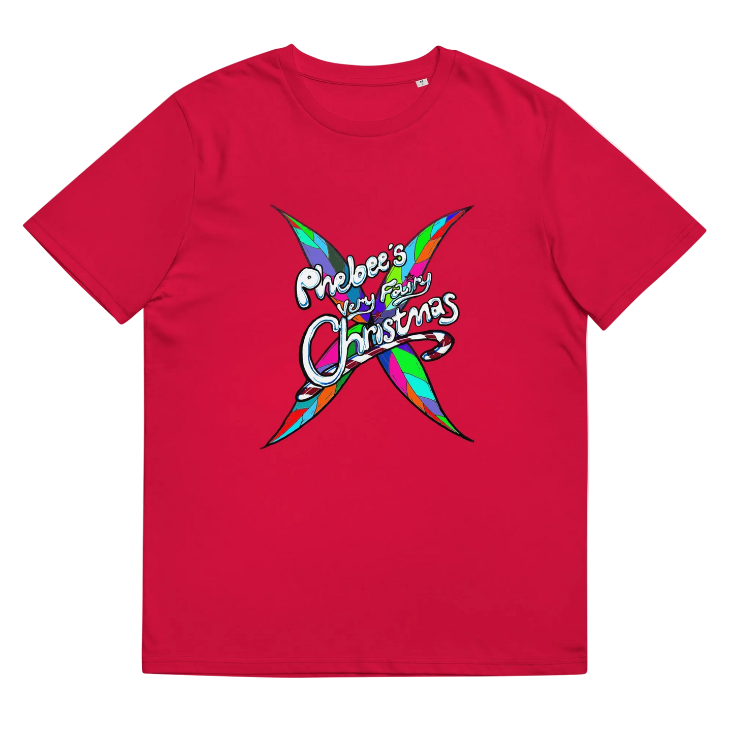 Phebee's Very Fairy Christmas Unisex organic ribbed neck t-shirt