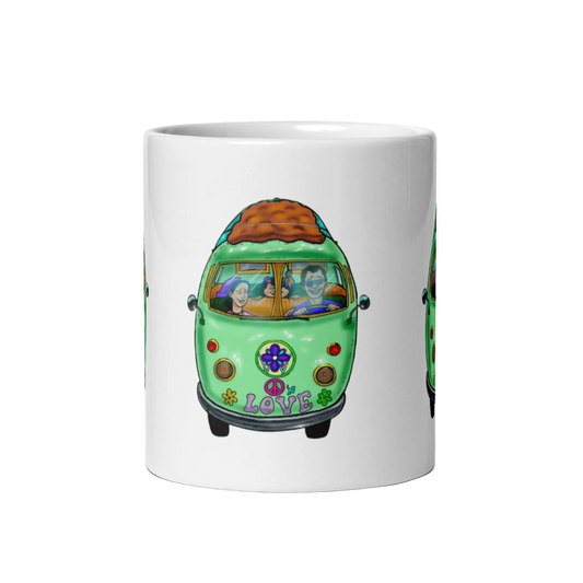 Phebee's Camping Adventure White glossy mug