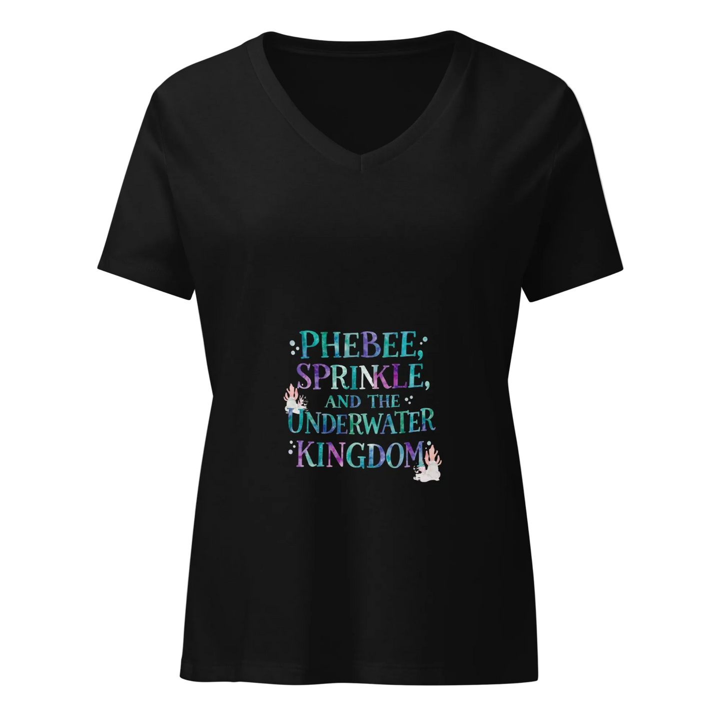 Phebee, Sprinkle and the underwater Kingdom Women’s relaxed v-neck t-shirt
