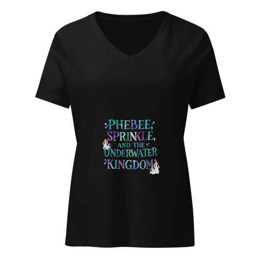 Phebee, Sprinkle and the underwater Kingdom Women’s relaxed v-neck t-shirt